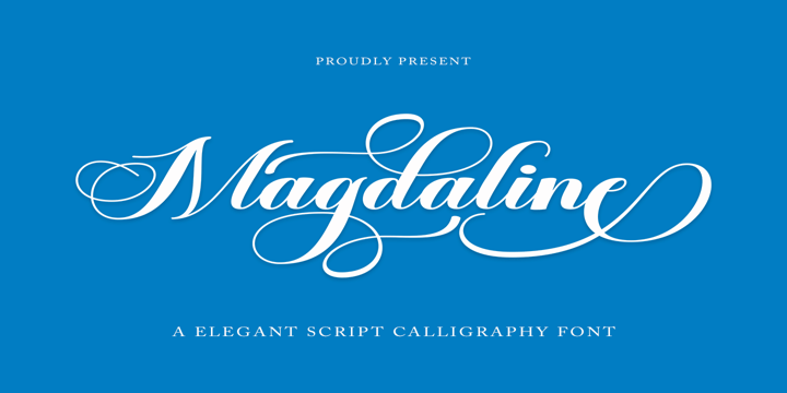 Magdaline Script Font Poster 1