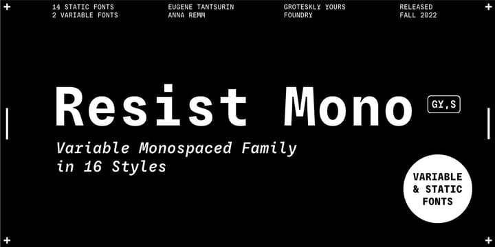 Resist Mono Font Poster 1