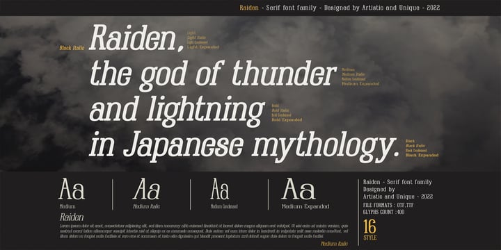 Raiden Font | Webfont & Desktop | MyFonts