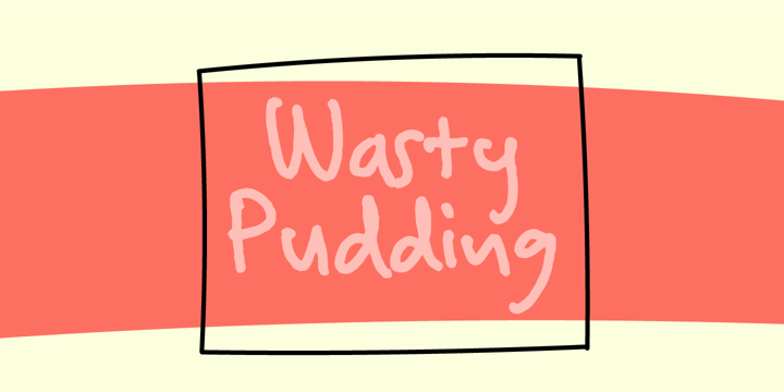 Wasty Pudding Font Poster 1
