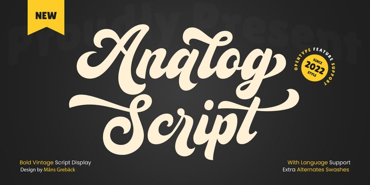 Analog Script Font Poster 1