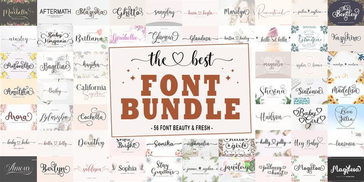 The Best Font Bundle Font Poster 1