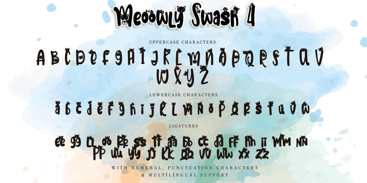 Meoowly Font Poster 8