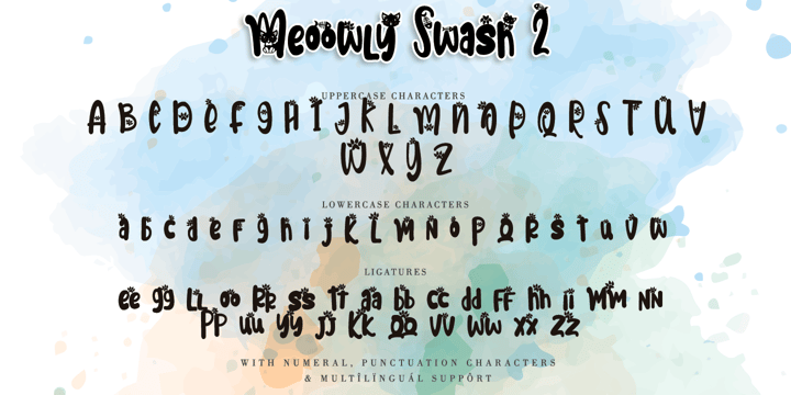 Meoowly Font Poster 7