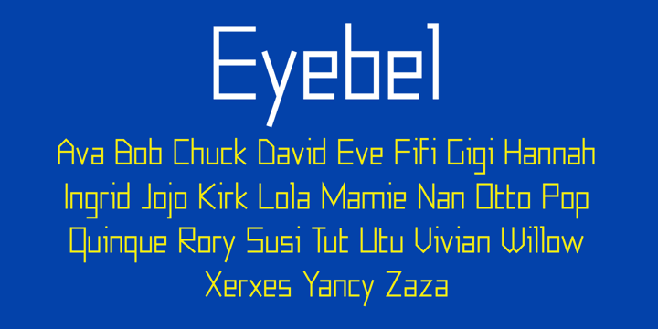 Eyebel Font Poster 8