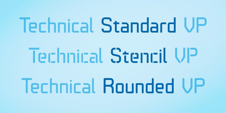 Technical Fonts Collection Font Poster 3