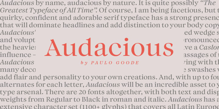 Audacious Font Poster 2