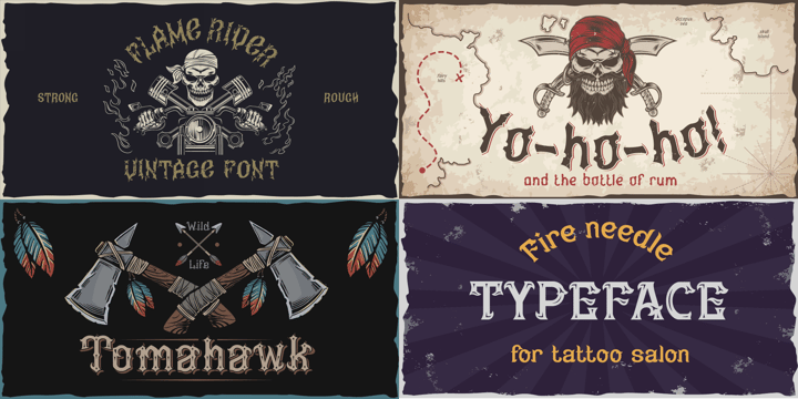 10 vintage font families bundle Font Poster 3