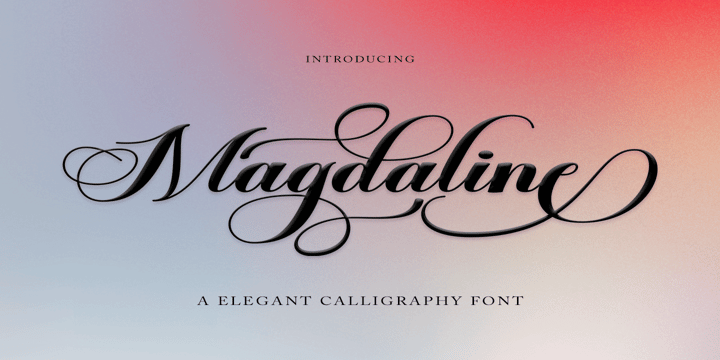 Magdaline Script Font Poster 11
