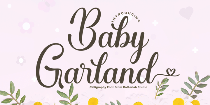 Baby Garland Font Poster 1