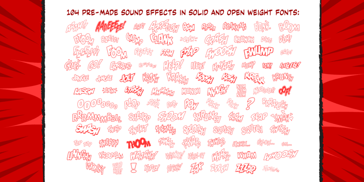 Spectacular Comicraft Sound Effects Font Poster 9