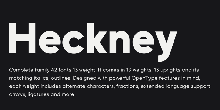 Download Heckney Fonts Family From Ckhans Fonts