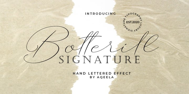 Botterill Signature Font Poster 7