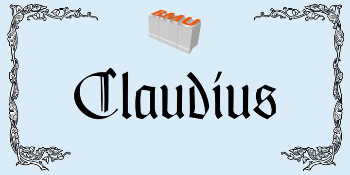 Claudius Font Poster 1