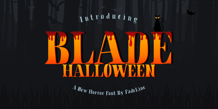 Blade Halloween Font Poster 1