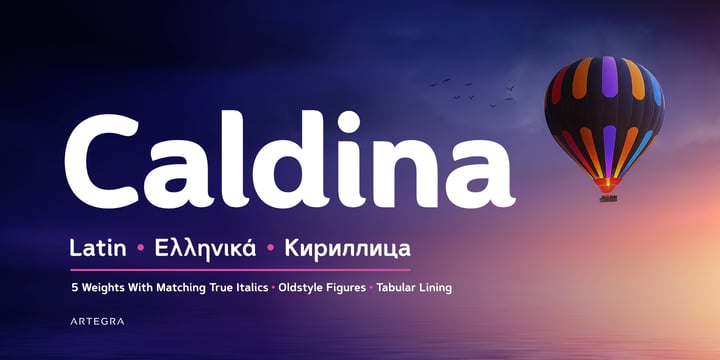 Caldina Font Poster 1