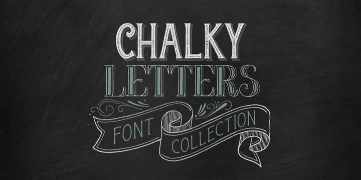 Chalky Letters Font Poster 1
