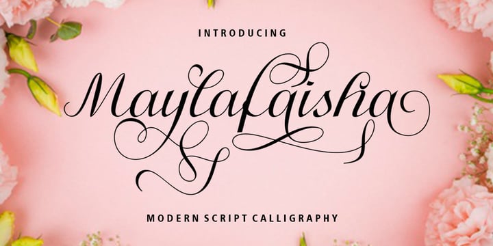 Maylafaisha Script Font Poster 1