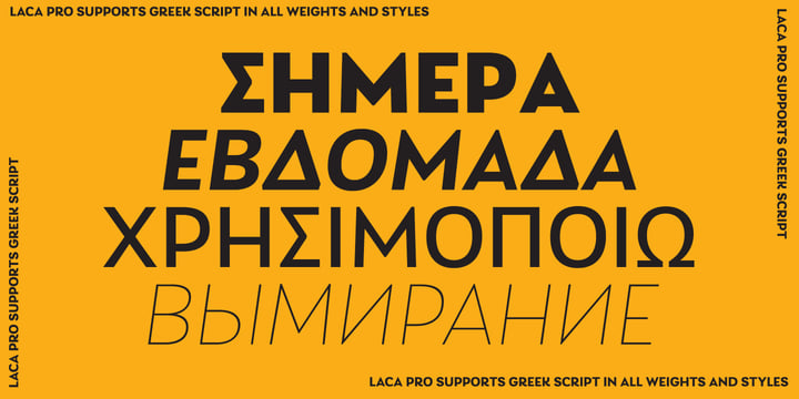 Laca Pro Font Poster 2
