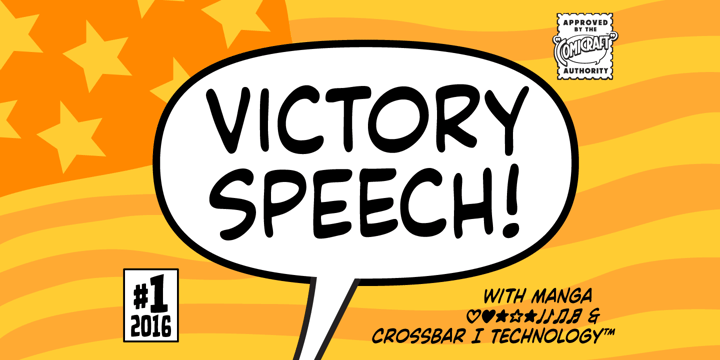 Victory Speech Font Poster 1
