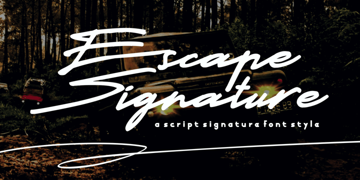 Download Escape Signature Fonts Family From Niznaztype