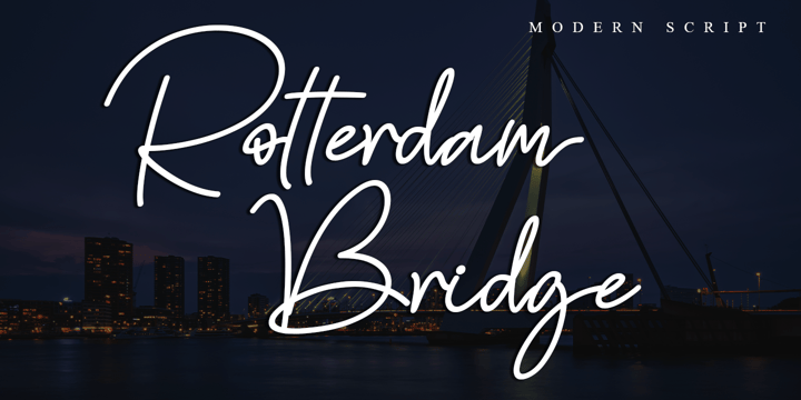 Rotterdam Bridge Font Poster 1