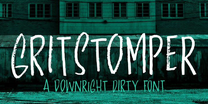 Download Gritstomper Fonts Family From Hanoded