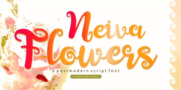 Neiva Flowers Font Poster 1