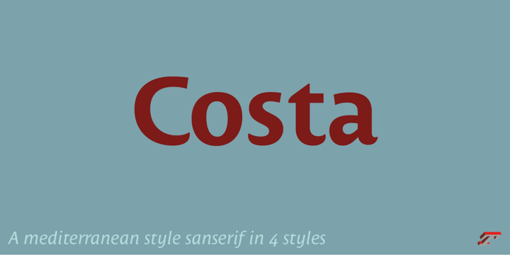 Costa Std Font Poster 1