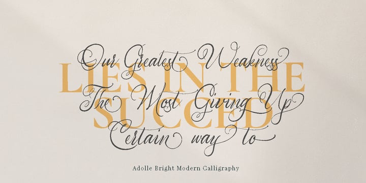 Adolle Bright Font Poster 9