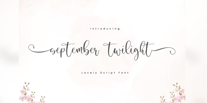 September Twilight Font Poster 1
