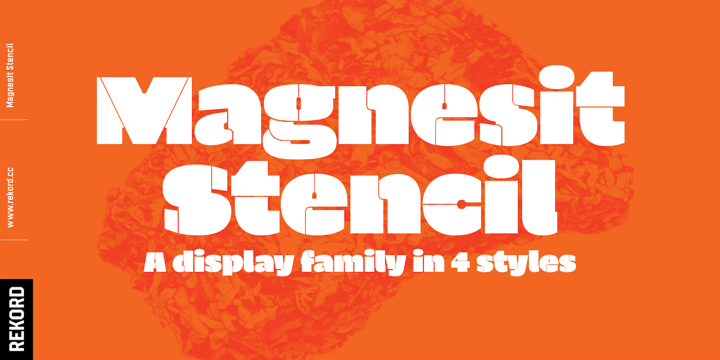 Magnesit Stencil Font Poster 2