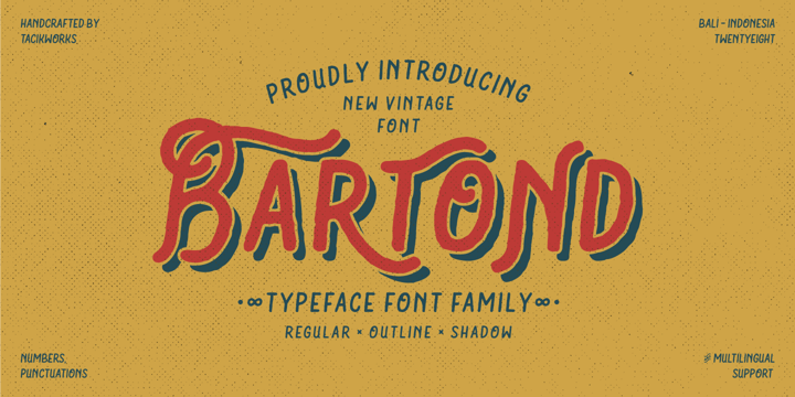 Bartond Typeface Font Poster 1
