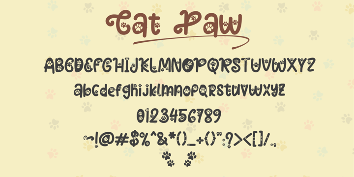 Cat Paw Font Poster 5