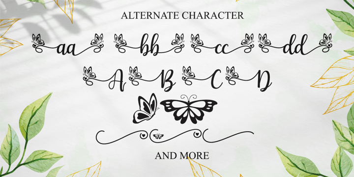 My Butterfly Font Poster 4