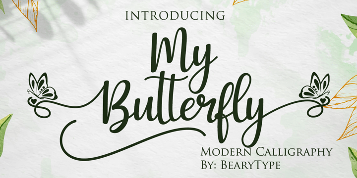 My Butterfly Font Poster 1