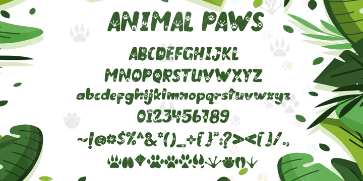 Animal Paws Font Poster 4