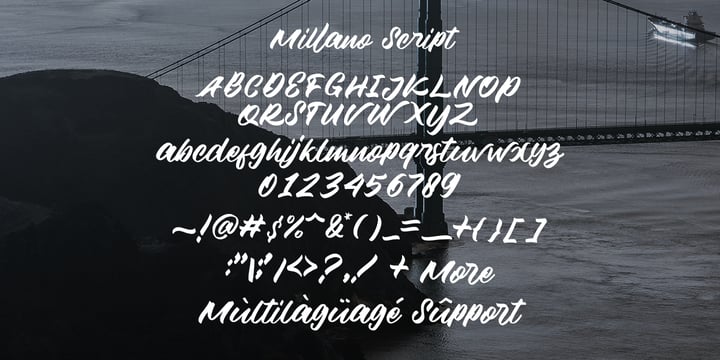 Millano Script Font Poster 7
