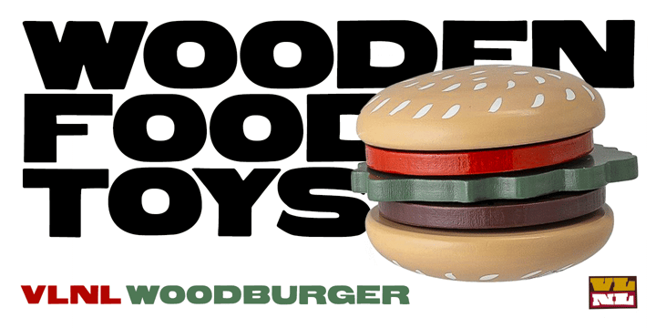 VLNL Wood Burger Font Poster 4