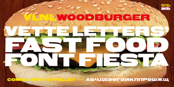 VLNL Wood Burger Font Poster 6