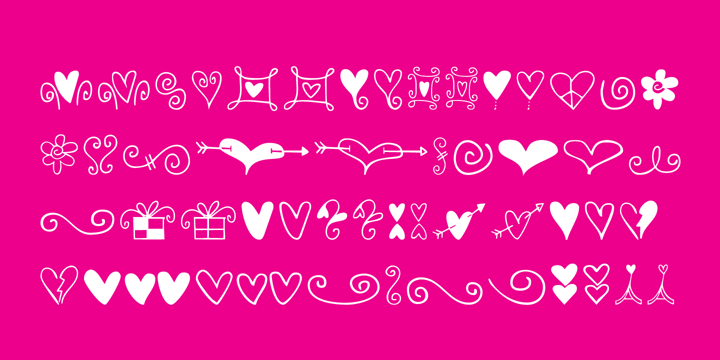 Hearts And Swirls Too Font Poster 2