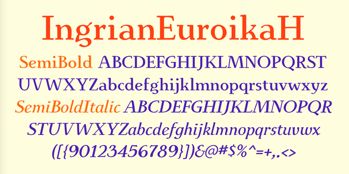 Ingrian Euroika Font Poster 5