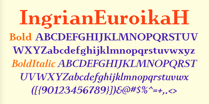 Ingrian Euroika Font Poster 6