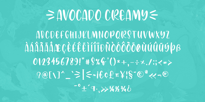 Avocado Creamy Font Poster 8