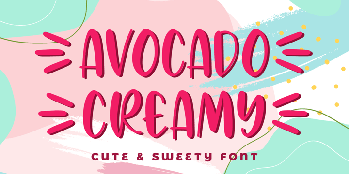 Avocado Creamy Font Poster 1
