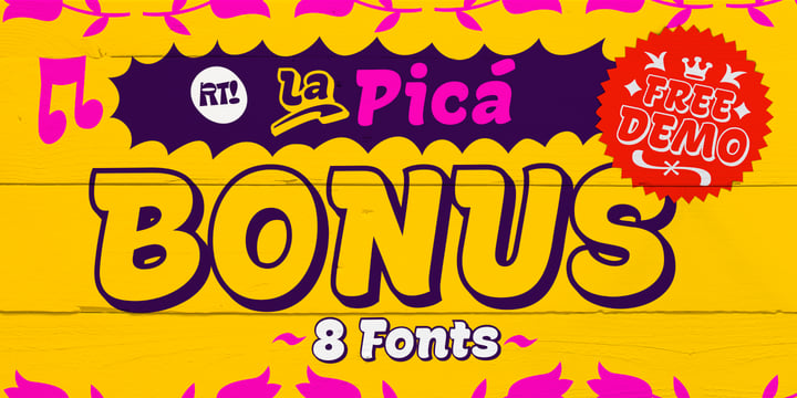 La Pica Bonus Font Poster 1