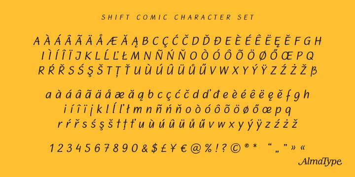 Shift Comic Font Webfont Desktop Myfonts