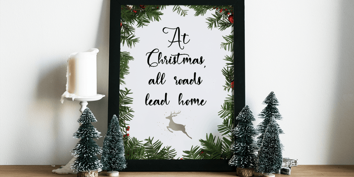 Merry Christmas Baby Font Poster 2