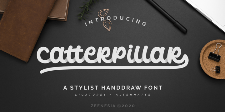 ezbfutwpff Download Catterpillar Fonts Family From Zeenesia Studio