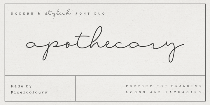 Apothecary Font Poster 1